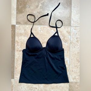 New Look Swim Tankini V-neck Halter Black Size UK 12